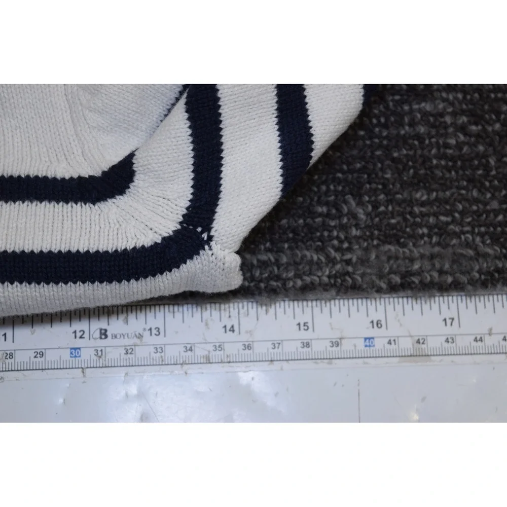 2023 Gymboree Cowl Neck Knit Striped Sweater BOYS GIRLS 4T White Blue Nautical
